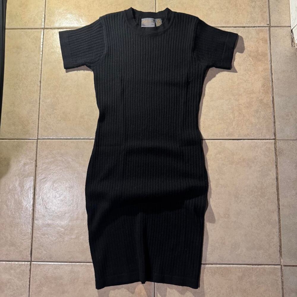 Vintage y2k black ribbed knit dress size XS in Womens